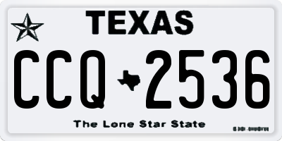 TX license plate CCQ2536