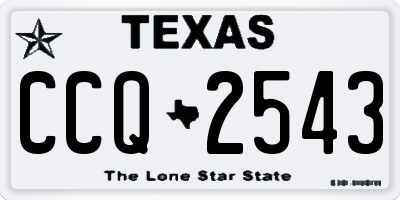 TX license plate CCQ2543