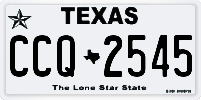 TX license plate CCQ2545