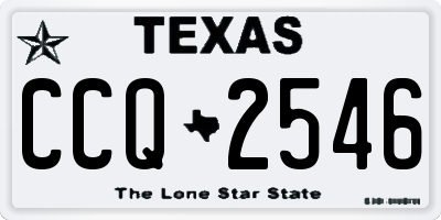 TX license plate CCQ2546