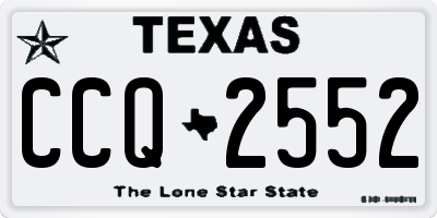 TX license plate CCQ2552