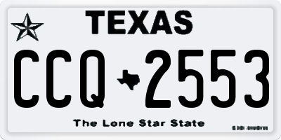 TX license plate CCQ2553