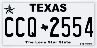 TX license plate CCQ2554