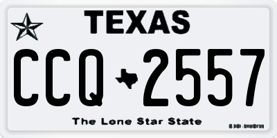 TX license plate CCQ2557