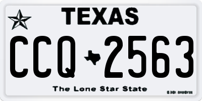TX license plate CCQ2563