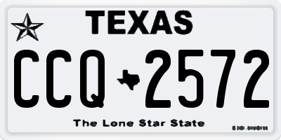 TX license plate CCQ2572