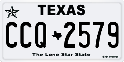 TX license plate CCQ2579