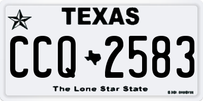 TX license plate CCQ2583