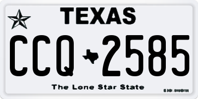 TX license plate CCQ2585