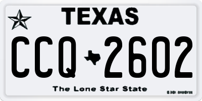 TX license plate CCQ2602