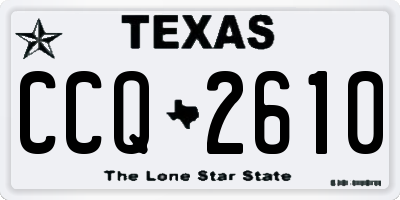TX license plate CCQ2610