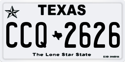 TX license plate CCQ2626