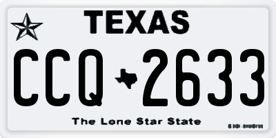 TX license plate CCQ2633