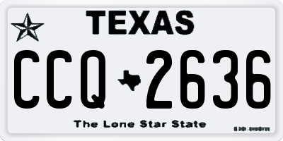 TX license plate CCQ2636