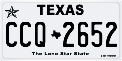 TX license plate CCQ2652