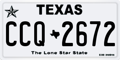TX license plate CCQ2672