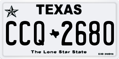 TX license plate CCQ2680