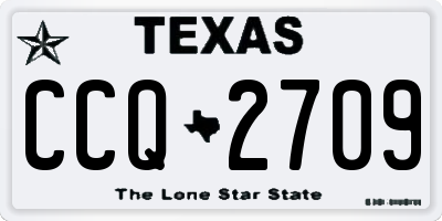 TX license plate CCQ2709