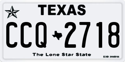 TX license plate CCQ2718