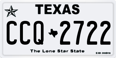TX license plate CCQ2722