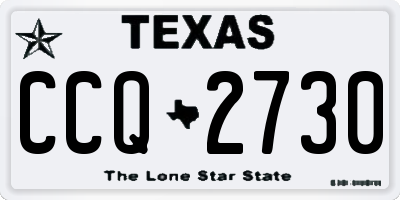 TX license plate CCQ2730