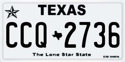 TX license plate CCQ2736