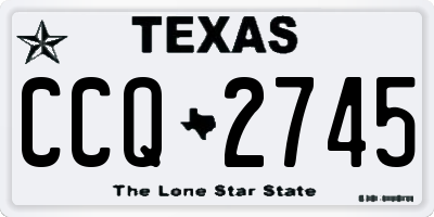 TX license plate CCQ2745