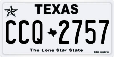 TX license plate CCQ2757