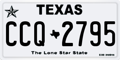 TX license plate CCQ2795