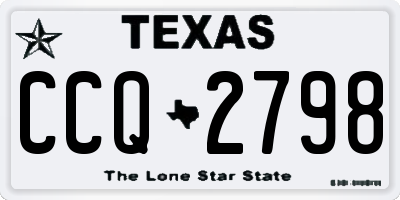 TX license plate CCQ2798