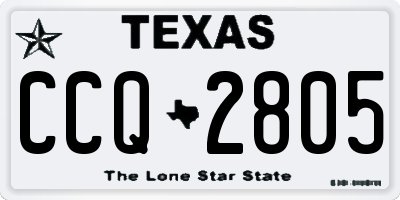 TX license plate CCQ2805