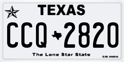TX license plate CCQ2820