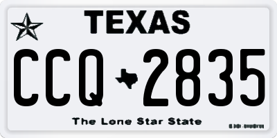 TX license plate CCQ2835