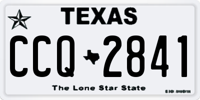 TX license plate CCQ2841