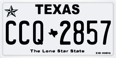 TX license plate CCQ2857