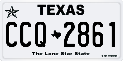 TX license plate CCQ2861