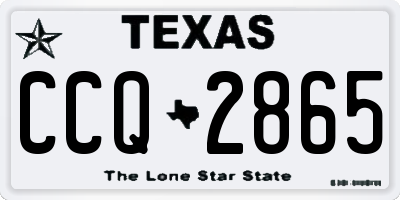 TX license plate CCQ2865