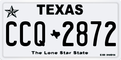 TX license plate CCQ2872