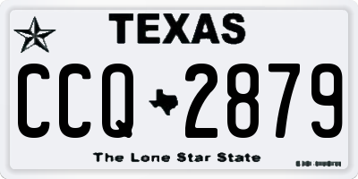 TX license plate CCQ2879