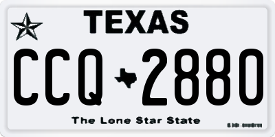 TX license plate CCQ2880