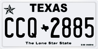 TX license plate CCQ2885