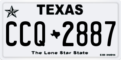 TX license plate CCQ2887