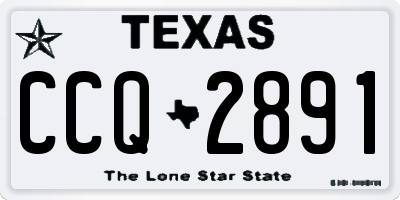 TX license plate CCQ2891