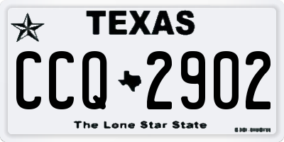 TX license plate CCQ2902