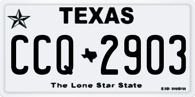 TX license plate CCQ2903
