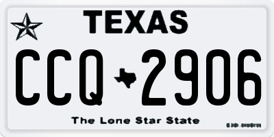 TX license plate CCQ2906
