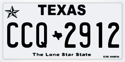 TX license plate CCQ2912