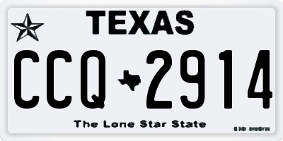 TX license plate CCQ2914