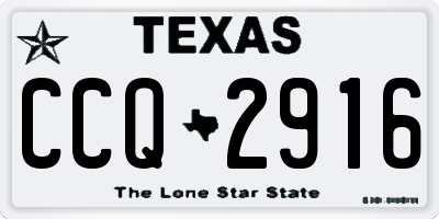 TX license plate CCQ2916