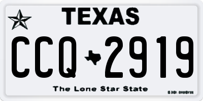 TX license plate CCQ2919
